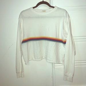 Rainbow Striped Brandy Melville Long Sleeve